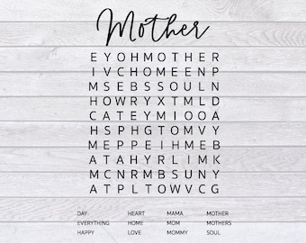 Free Free 229 Mother&#039;s Day Word Search Svg Free SVG PNG EPS DXF File