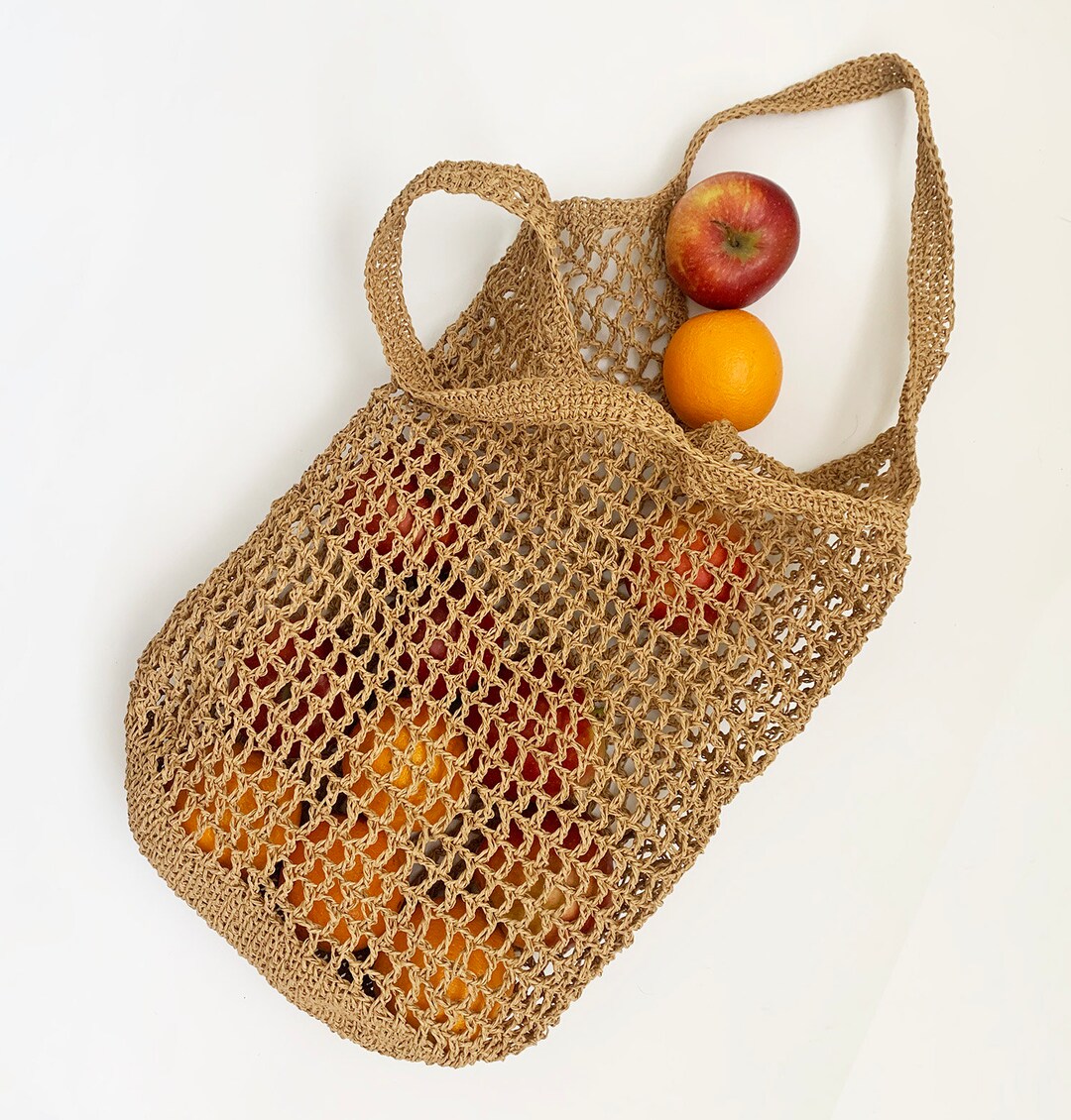 Crochet Boho Mesh Bag Pattern, Easy Raffia Tote (PDF) - Etsy