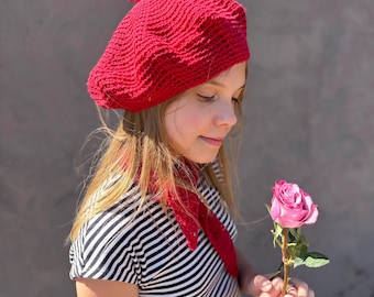 CROCHET PATTERN - Parisian Beret and Scarf, French hat