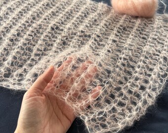 CROCHET PATTERN - Cloudlike Mohair Sweater, Airy Sheer Lace