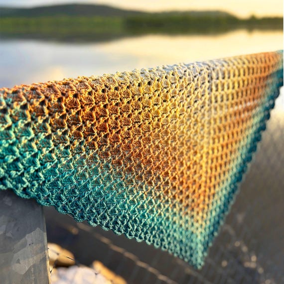 Crochet Scarf Pattern // Fable Shawl - Etsy Handmade textured shawl main image 1