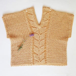 CROCHET PATTERN - Lace Top, Easy T-shirt