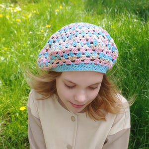 Crochet Granny Beret Pattern: Vintage Style French Beanie (PDF Pattern)