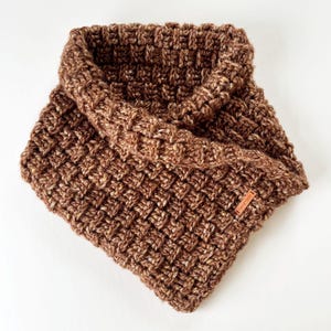 CROCHET PATTERN - Cozy Tweed Neckwarmer, Easy Handmade scarf