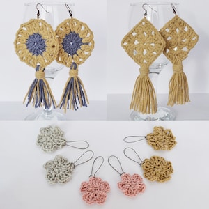 Crochet Earring Patterns: 3 Quick & Easy Designs (PDF Download)