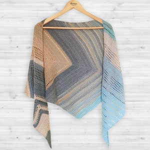 CROCHET PATTERN - Serene Palette Shawl, Triangle Shawl Wrap