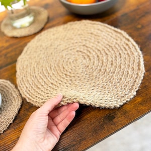 CROCHET PATTERN Round Hot Pad & Potholders, Hot mat, Coaster, Placemat, Rug
