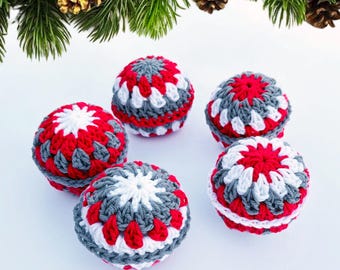 PATRÓN DE GANCHILLO - Bolas navideñas, Adornos navideños de la abuela