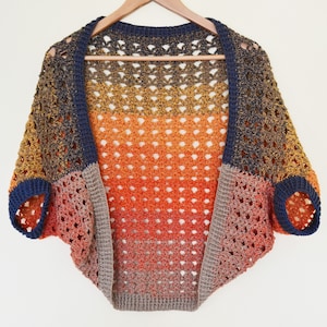 CROCHET PATTERN - Cocoon Cardigan, Easy Shrug pattern