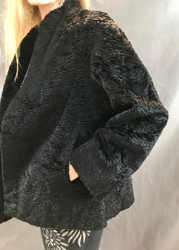 Vintage Faux Fur Jacket // 50s Faux Fur Jacket //