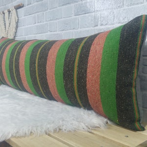 16x48 pillow case, throw kilim pillow, kitchen pillow, yoga pillow, retro pillow case, aesthetic pillow cover, comfort pillow case, 802