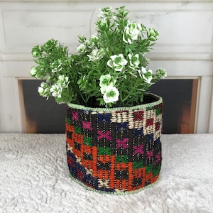 basket pot cover,hanging pot basket, cotton plant holder,hanging wall pot,boho plant pot, flower basket, plant pot cover, organizer, PH 2503