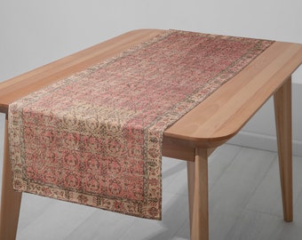 Excellent runner, Kitchen decor scarf, Makeup desk runner, Dining table runner, Botanical design table runner, Wool table runner, 5860-03