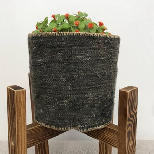flower pot cover, handcrafted basket, indoor basket planter, hanging pots, kilim basket, vintage planter, decorative pot, planters, PH 4089