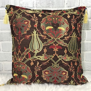 Tulip pillow, Couch pillow, Pillow cover, Porch pillow, Bench pillow, Armchair pillow, 18 x 18 pillow, Bohemian pillow, Turkish pillow, No:4