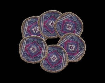 Vibrant color coaster, Boho chic coaster, Home decor coaster sets, Small coaster, Coffee coaster, Wholesale coaster set, Housewarming gifts