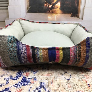 Dog Bed Soft Washable, Long Plush Pet Kennel, Deep Sleep Dog House Mats For Dog, Basket Sofa Pet Cat Bed, Handmade Dog Bed, Dog Bed,DB 23