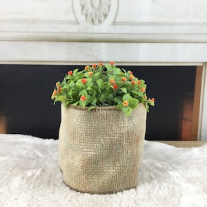 bohohomian decor planter, carpet basket, handmade kilim basket, cozy planter, utility basket, flower pot basket, vintage rug basket, PH 344