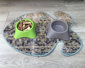 cat bowl stand, custom pet mat, ped food or water pat, pet placemat, cat mat, handmade mat, dog mat, pet supplies, pet gifts, pet mat,PM 164