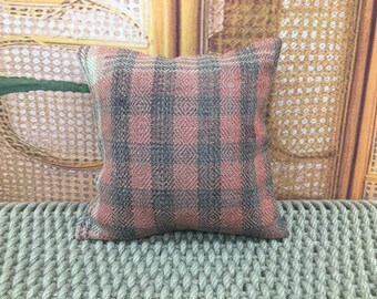 Plaid Cushion, 14x14 inch Cushion, Comfy Pillow, Bohemian Pillow, Garden Pillow, Turkısh Pillow, Floor Pillow, Sofa Decor Pillow, 14x14kp23