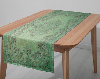 Vintage Turkish Table Runner: Textured, Washable, Retro Style 4944-01