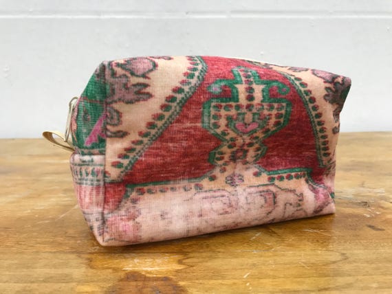 Bohemian makeup bag, Oriental design makeup bag, Handmade makeup bag, Kilim pattern makeup bag, Woman travel bag, Gift for mom bags