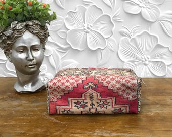 Bolsa para kilim, neceser de cosméticos, bolsa de maquillaje, bolsa para refrigerios de senderismo, bolsa para joyas, bolsa para accesorios, estuche de maquillaje para mujer, artículos esenciales de viaje