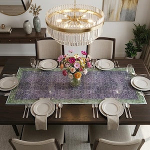 Turkish-Inspired Table Runner: Pastel Colors, Ethnic Design 7432-02
