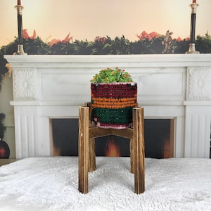 Handmade plant pot holder, Flower pot cover, Boho Decor Planter, Turkish rug basket, Vintage rug basket, Bohemian decor, Home decor, PH 2072