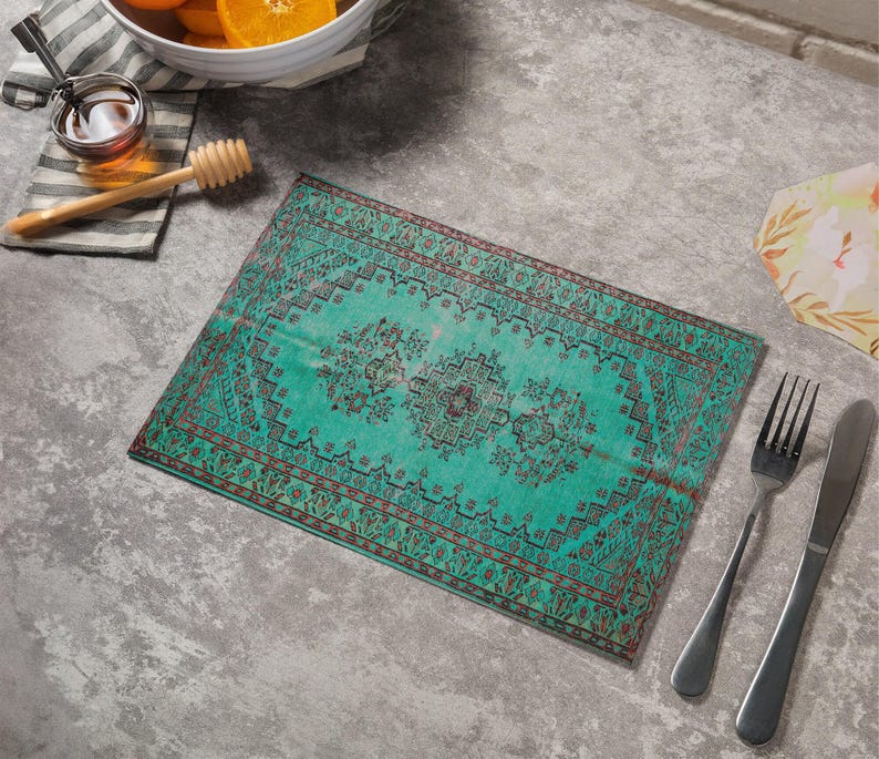 Bohemian chic vibrant placemats, Graduation event placemat set, Wedding gift, Big placemats, Holiday placemats, Dining table decor
