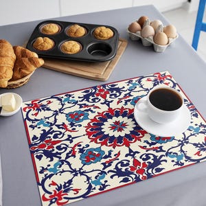 Rich design placemats, Decorative placemats, Trendy placemat, Colorful placemats, Fabric placemats, Modern tableware, Table dressing, 258