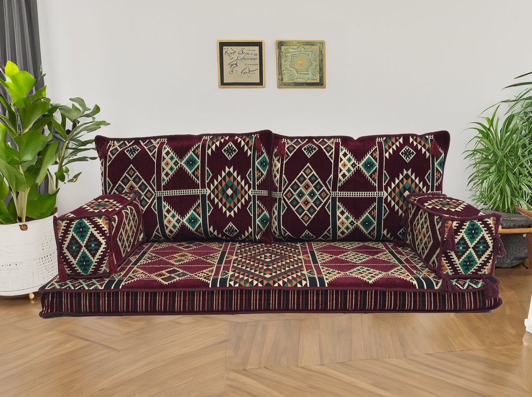 Buy Arabic Floor Sofa, Floor Cushion Set, Handmade Majlis Sofa