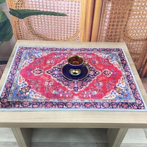 Kilim Style Table Placemats: Vintage Turkish Rug Prints (Set of 4) 12505-01