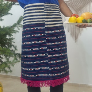 kilim vintage apron , very unique apron , christmas apron , apron for kitchen , ethnic apron , antique apron , hand woven apron