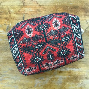 Bolsita hecha a mano, neceser de maquillaje kilim, organizador de viaje, bolso de viaje boho chic, bolso para joyas, bolso para accesorios, neceser para delineador de ojos, regalo para ella imagen 9
