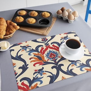Authentic placemats, Non-slip placemats, Stylish placemats, Unique tableware, Fabric placemats, Artisanal table mats, Elegant placemat, 255