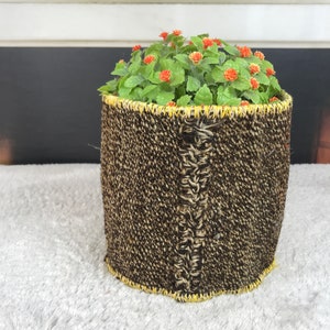 colorful planter, handmade kilim basket, plant hanger basket, kilim basket, plant pot cover, plant hamper, textured basket, pots, PH 2935