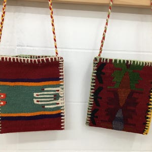Bolso estilo kilim, bolso bandolera vintage, bolso de mano para mujer, bolso bandolera, bolso tipo sobre con una correa, bolso tipo cartera, bolso étnico