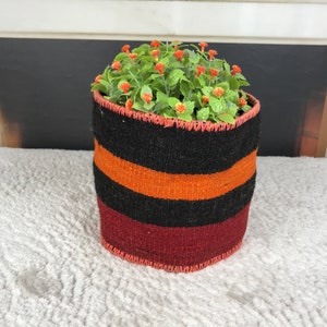 ヴィンテージ ポットバスケット、植木鉢カバー、植木鉢ホルダー、エアハンギングバスケット、屋内デスクプランター、コットンポットバスケット、編み込みプランター、PH 2458