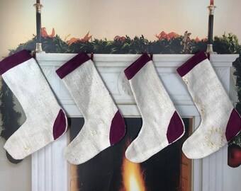 christmas stocking , gift for her , santa socks , fire place sock , turkish rug sock , wall hanging decor , handmade decor sock