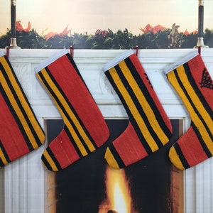 Christmas Kilim Stocking Set, christmas stocking, santa socks, fire place decor sock, family stocking, wall hanging, handmade stocking,