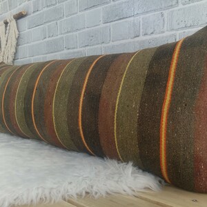 art decor pillow case, artisanal  decor pillow, 16x48 kilim pillow, throw kilim pillow, exotic pillow, woven pillow, noble pillow case, 745