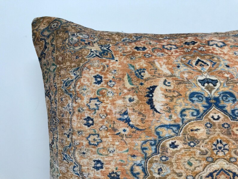 Body pillow, Oriental pillow, Pillow for bed, Throw pillow, Printed velvet, Both side, Sofa pillow, Chair pillow, Worn looking, 12512-01 image 7