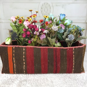 large plant pot, handmade basket, plant pot cover, rectangle pot cover, flower pot holder, flower pot hanger, plant nook decor, PH 2501