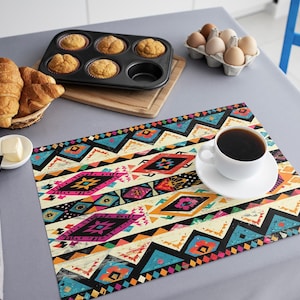 Impressive placemats, Decorative placemats, Multicolor placemats, Wipeable kitchen placemats, Aesthetic tableware, Table decor, 330