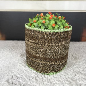 unique planter, flower pot boho, hanging planter, turkish rug basket, vintage planter, baskets for plants, plant pot, indoor planter PH 3629