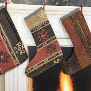 calcetines navidad, traditional stocking, kilim stocking, christmas stocking, halloween gift, santa socks, fire place hanging, new year gift