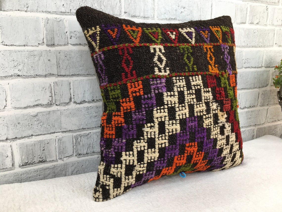 Handmade Kilim Pillow 16 X 16 Kilim Pillow Kilim Cushions Etsy