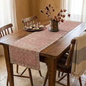 Excellent runner, Kitchen decor scarf, Makeup desk runner, Dining table runner, Botanical design table runner, Wool table runner, 5860-03