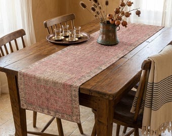 Excellent runner, Kitchen decor scarf, Makeup desk runner, Dining table runner, Botanical design table runner, Wool table runner, 5860-03